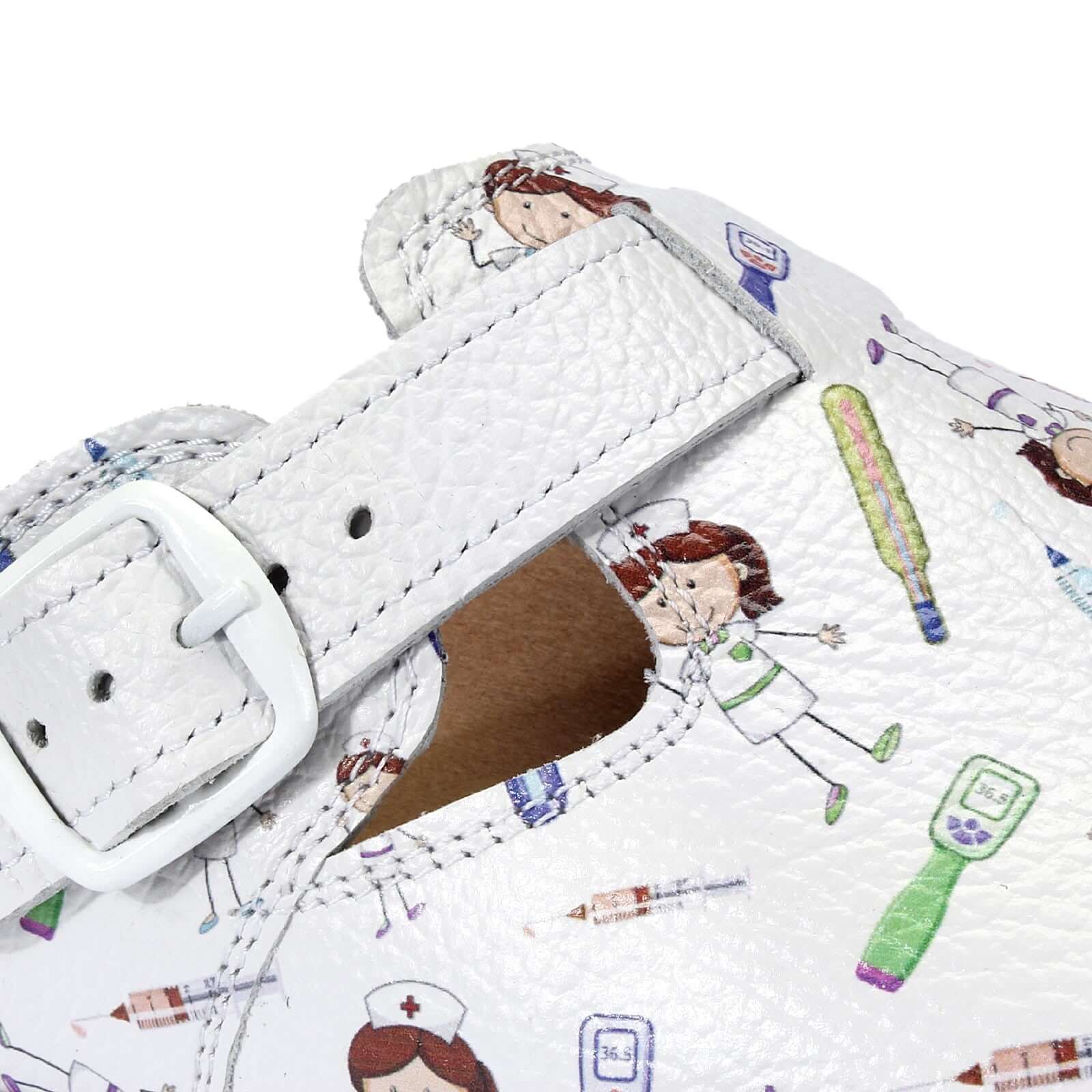 NURSE leather medical clogs
