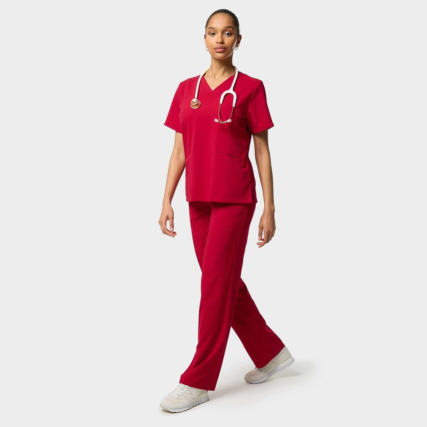 Bluza medyczna EMILY scrubs - RED CHERRY