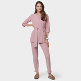 SOPHIA medical apron, 3/4 sleeves - BLOSSOM PINK