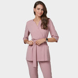 SOPHIA medical apron, 3/4 sleeves - BLOSSOM PINK