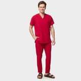 Bluza medyczna męska LOGAN - RED CHERRY