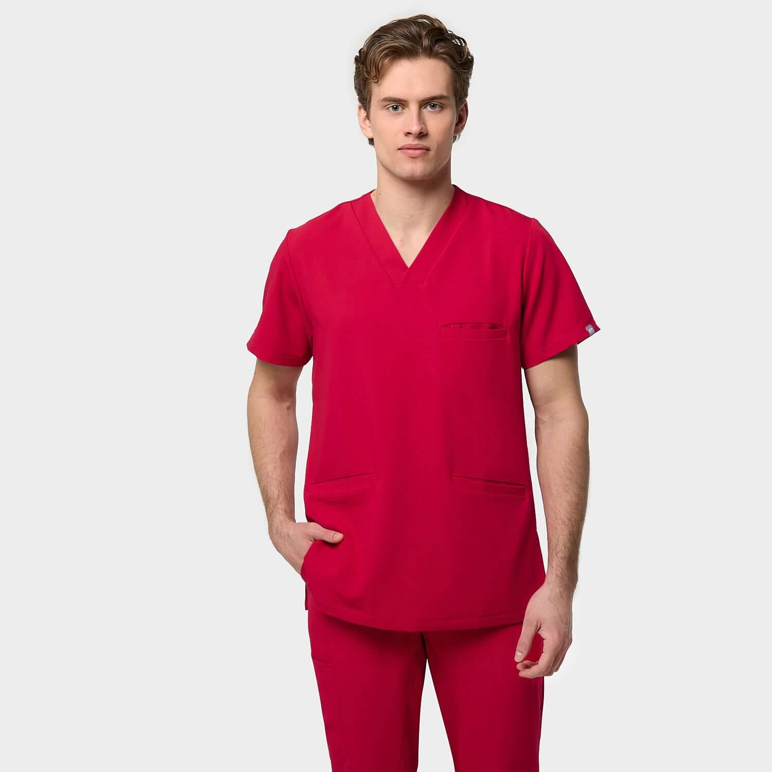 Bluza medyczna męska LOGAN - RED CHERRY