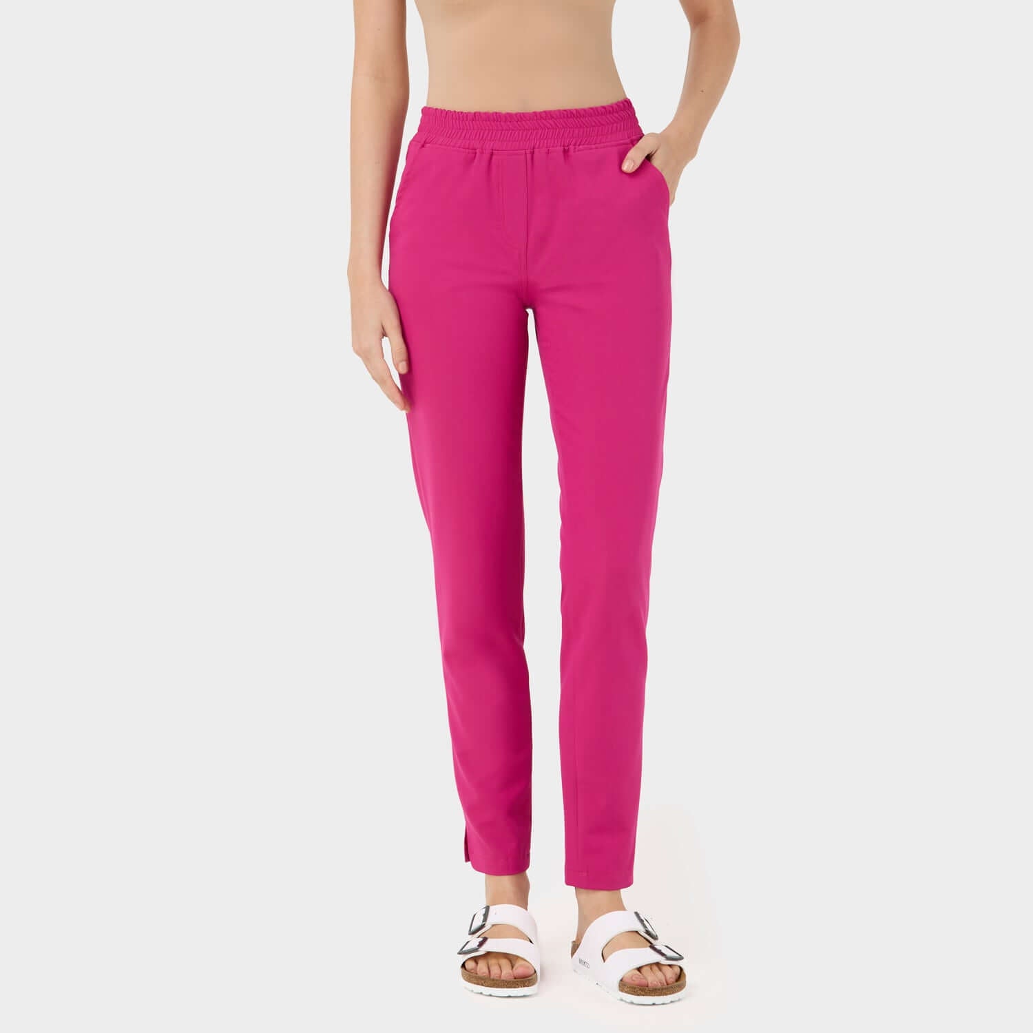Women's medical trousers - RASPBERRY SORBET