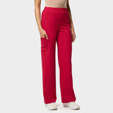 Spodnie medyczne damskie szerokie - RED CHERRY