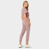 Bluza medyczna Aria w kolorze Dusty Pink - widok z tyłu