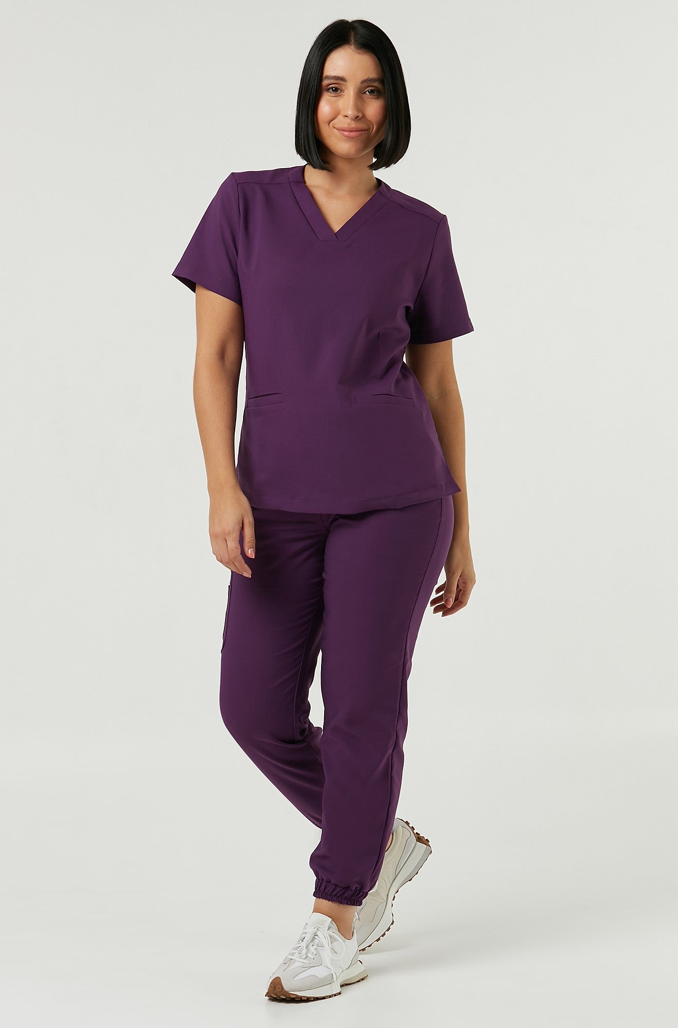 EMILY scrubs medical sweatshirt - ROYAL PLUM