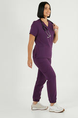 EMILY scrubs medical sweatshirt - ROYAL PLUM