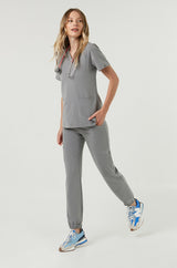 Spodnie medyczne joggery outlet - MISTY GREY