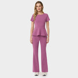 Damska bluza medyczna KIM z baskinką Berry Crush