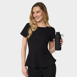 Bluza medyczna damska z baskinką Black 