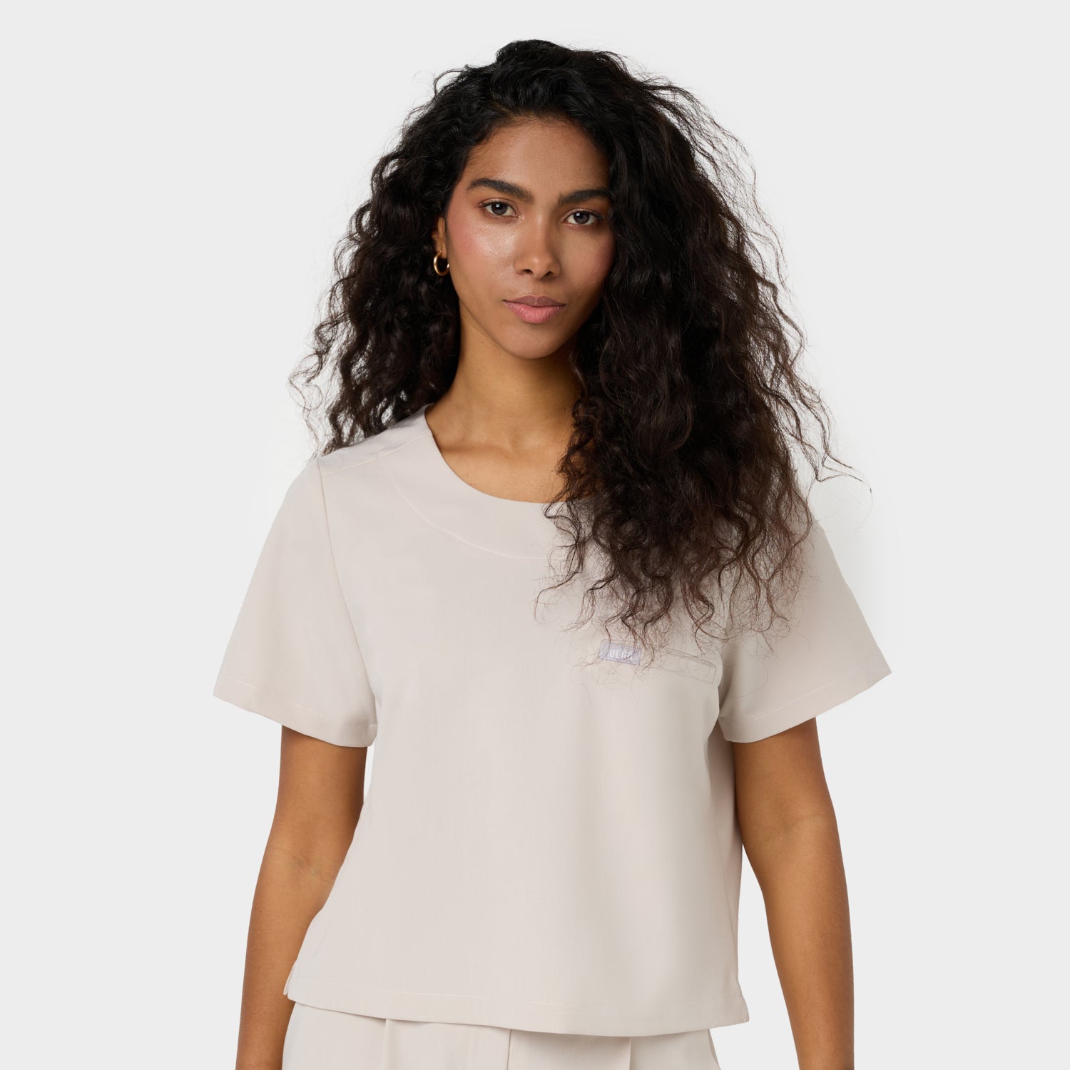 Gaja bluza medyczna o pudełkowym kroju NUDE