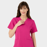 EMILY scrubs medical sweatshirt - RASPBERRY SORBET