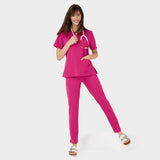 EMILY scrubs medical sweatshirt - RASPBERRY SORBET