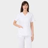 EMILY scrubs medical sweatshirt - WHITE