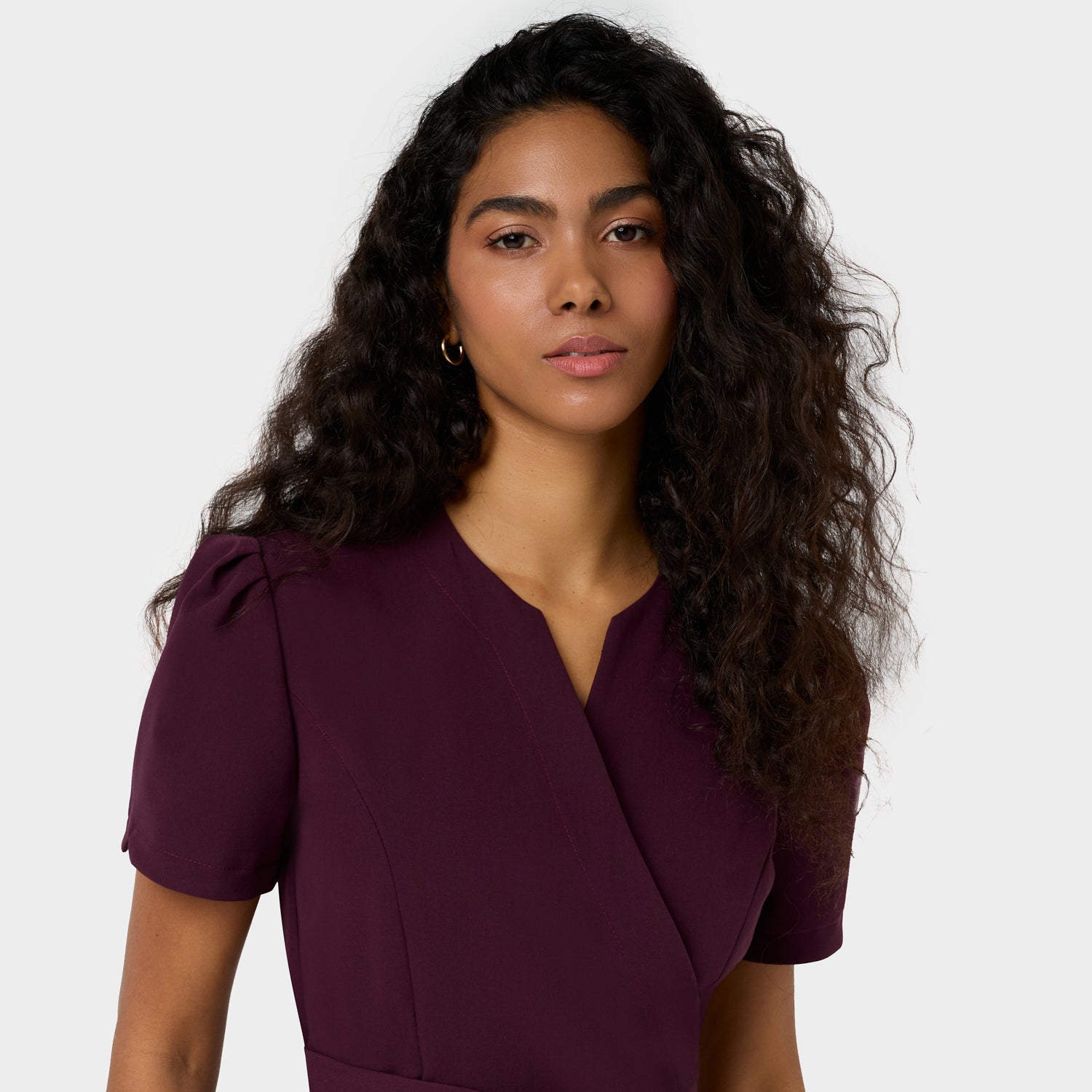 Fartuszek medyczny wiązany AMELIA - BURGUNDY