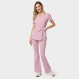 FARTUSZEK MEDYCZNY WIĄZANY Z BUFKAMI RÓŻOWY VENA UNIFORMY