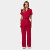 AMELIA tied medical apron - RED CHERRY 