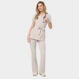 Fartuszek medyczny wiązany SOPHIA - NUDE