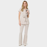 Spodnie medyczne damskie flare NUDE