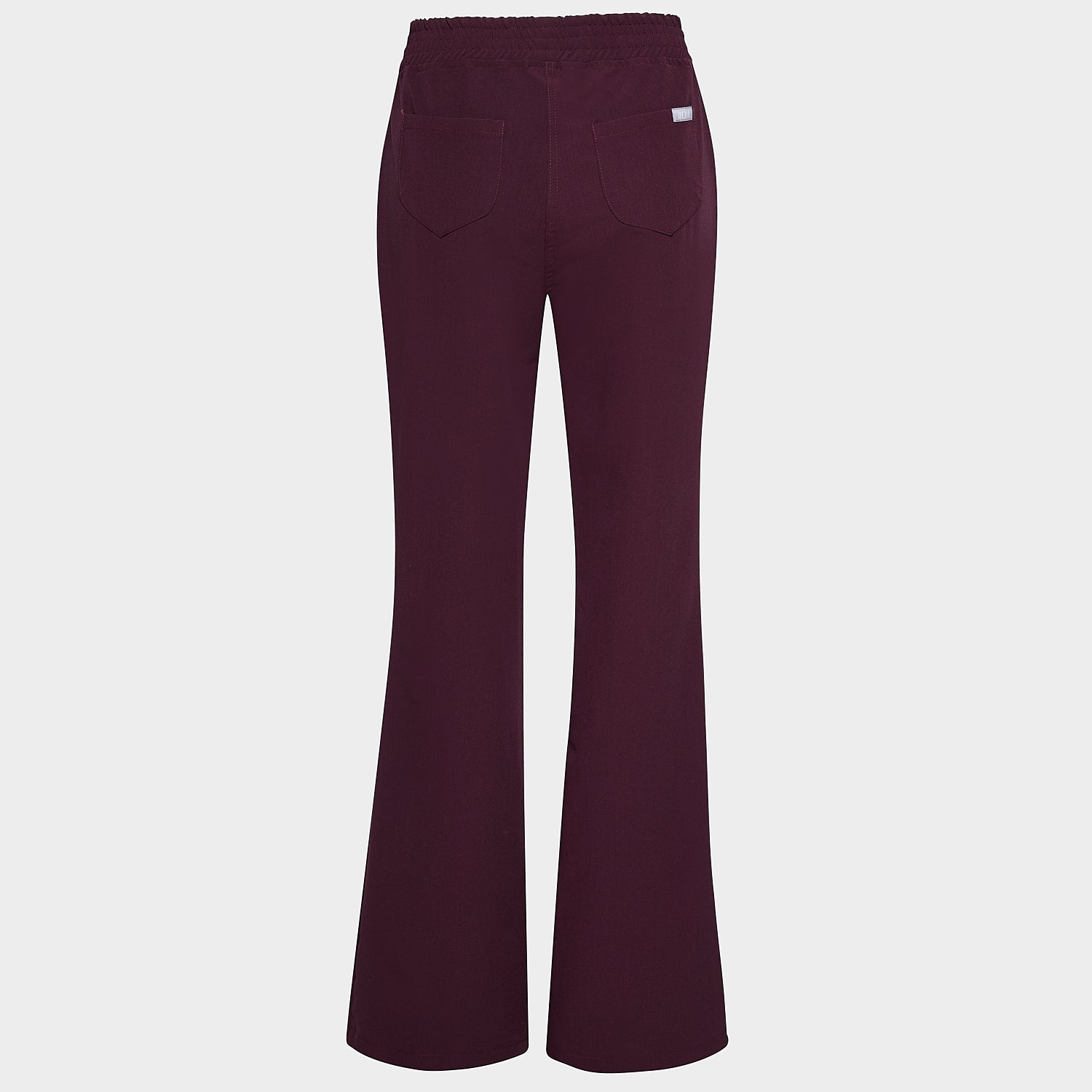 Spodnie medyczne damskie flare BURGUNDY