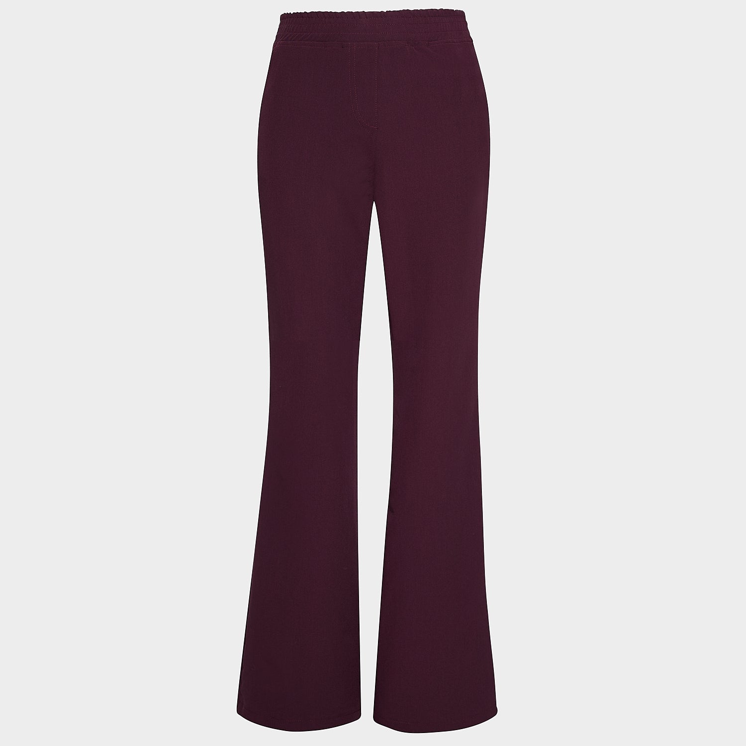 Spodnie medyczne damskie flare BURGUNDY