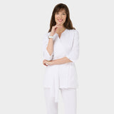 SOPHIA medical apron, 3/4 sleeves - WHITE 