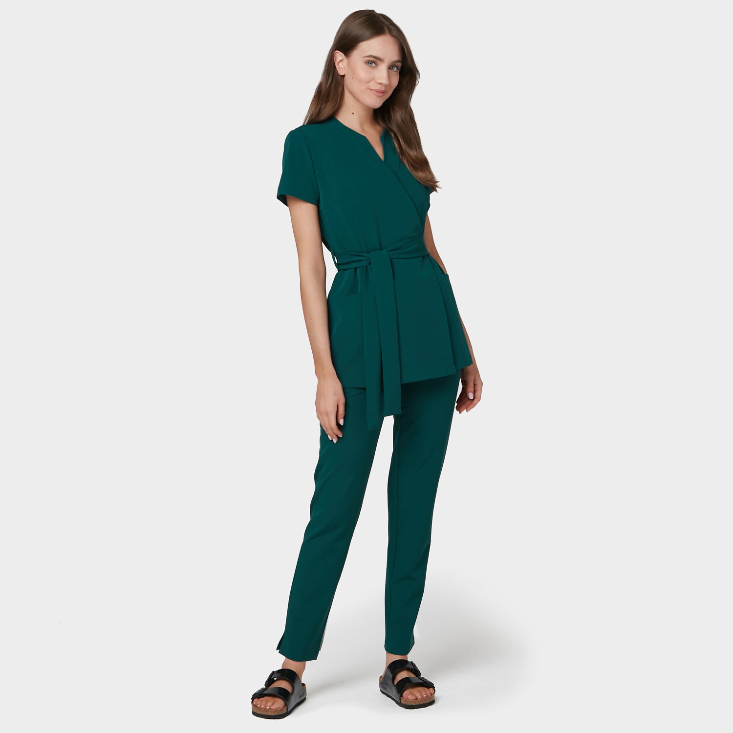 Medical apron SOPHIA - MOSS GREEN 