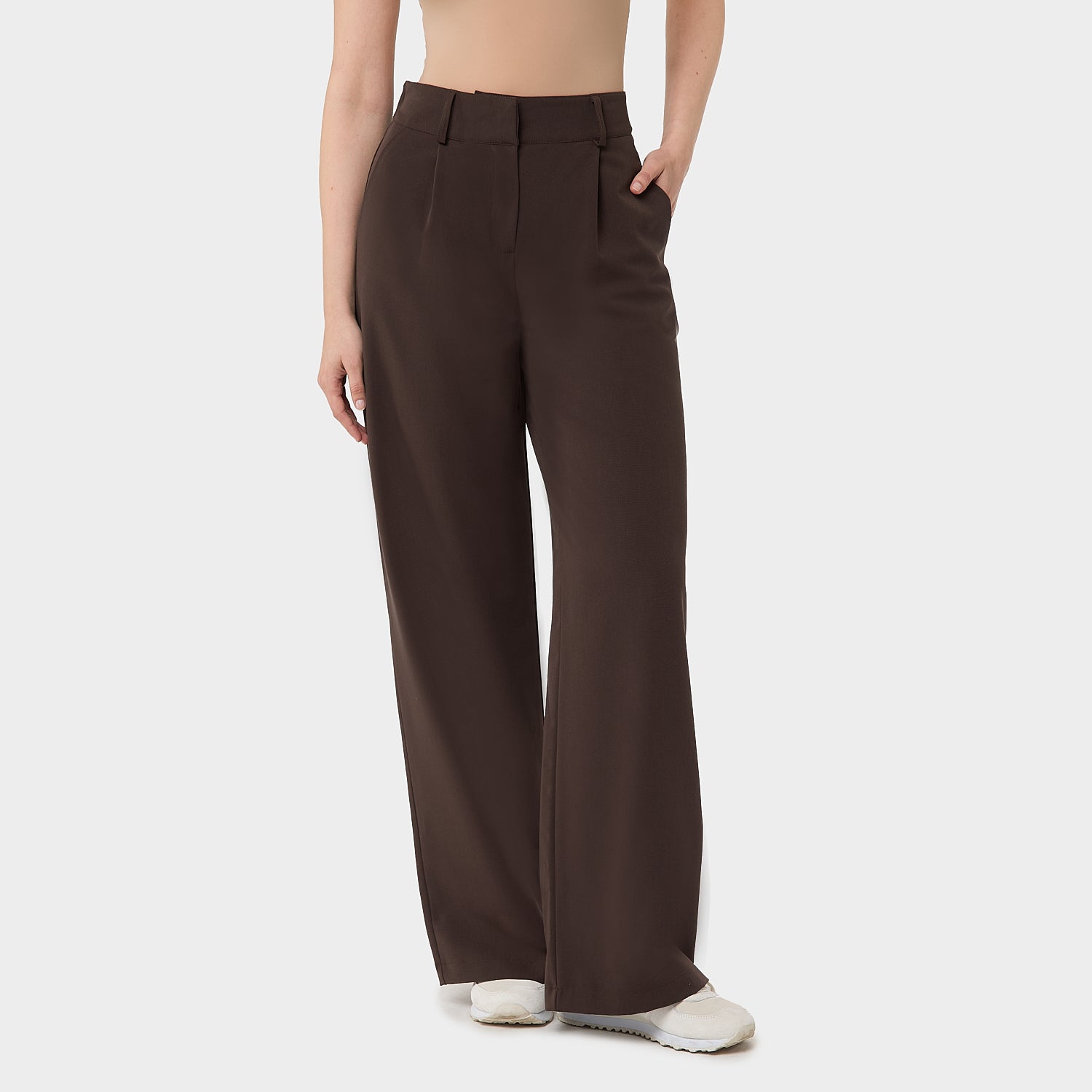 ELEGANCKIE SPODNIE MEDYCZNE AURA BRĄZOWE VENA UNIFORMY