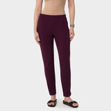 Spodnie medyczne damskie - BURGUNDY
