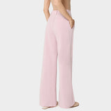 Spodnie medyczne Aura Pastel Pink - kobiece, modne, do bluzy medycznej - Vena Uniformy