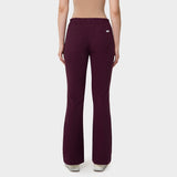 Spodnie medyczne damskie flare BURGUNDY