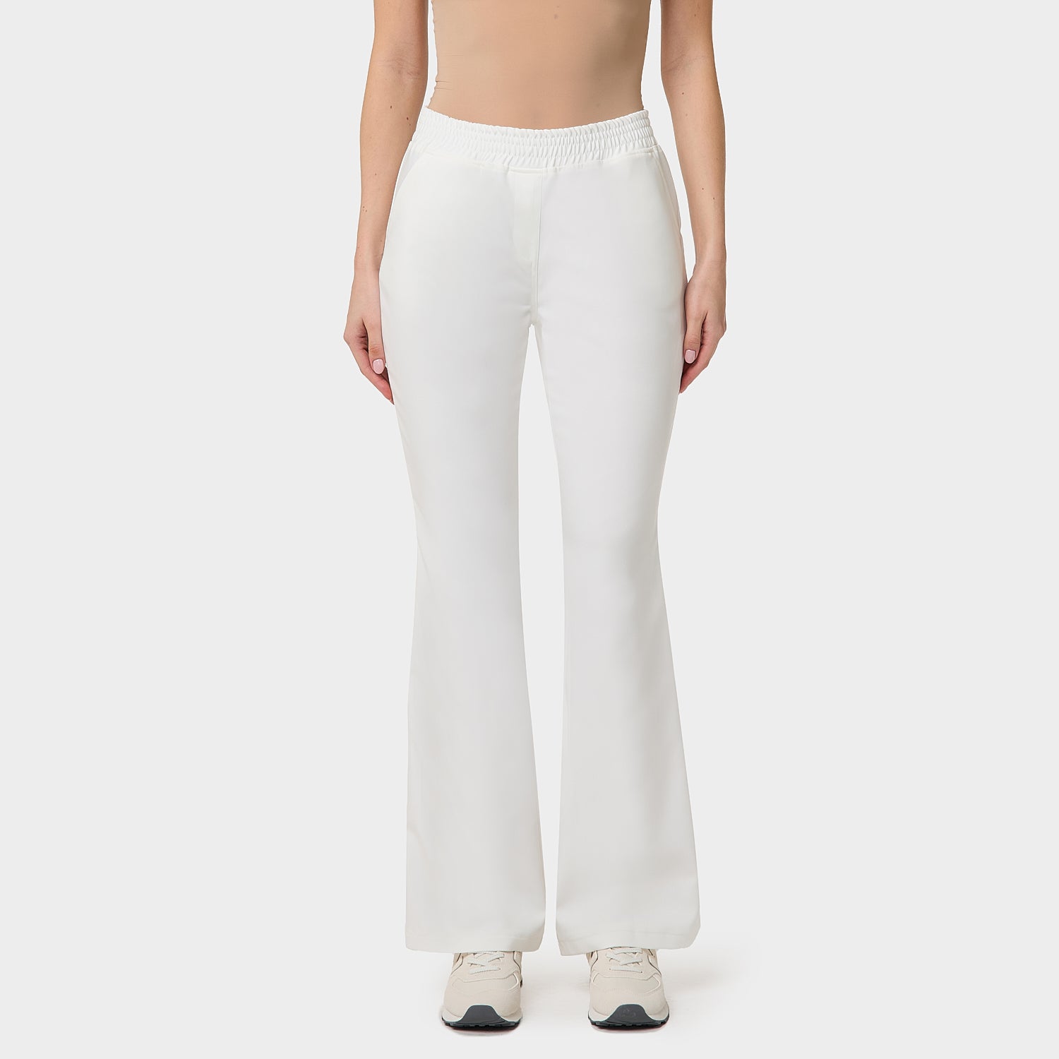 Spodnie medyczne damskie flare CREME