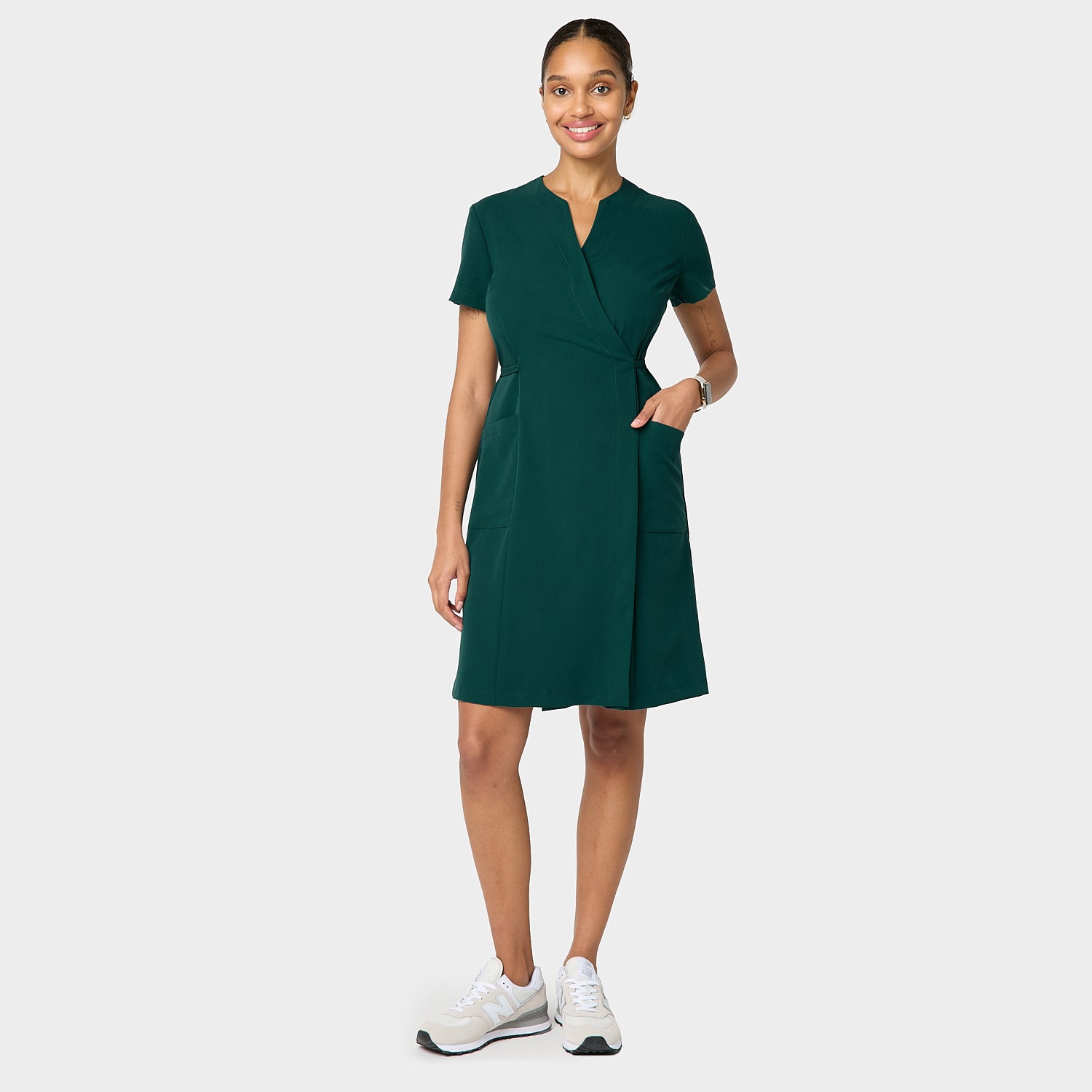 Sukienka medyczna KATE - MOSS GREEN