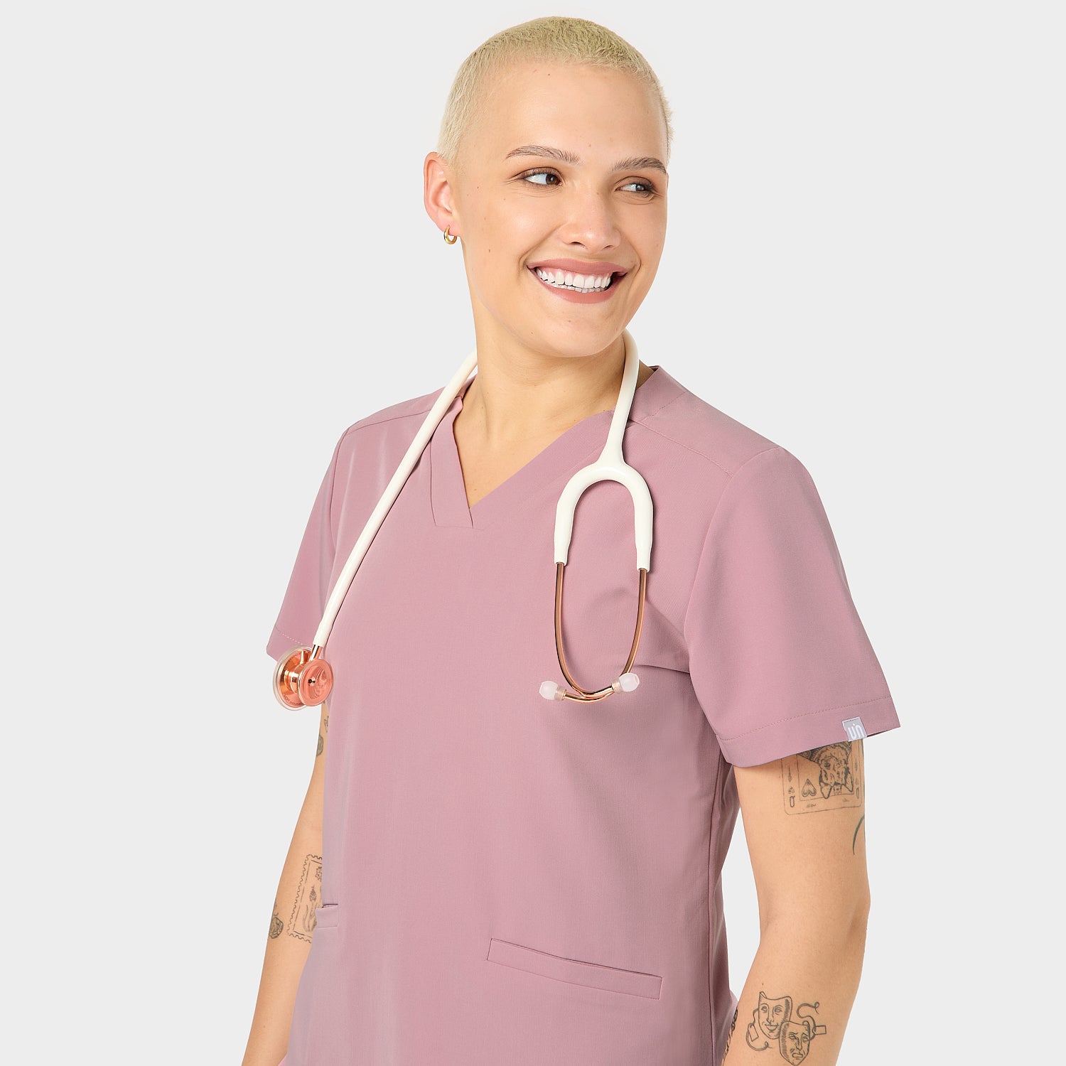 EMILY scrubs medical sweatshirt - BLOSSOM PINK